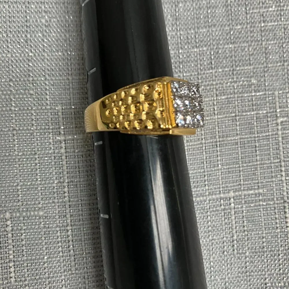 Gold BLING Men's Ring Men's Size 9 NWOT